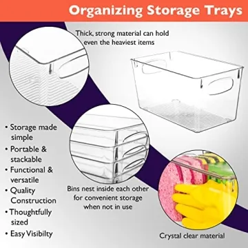 ClearSpace Clear Plastic Storage Bins for Home Organization