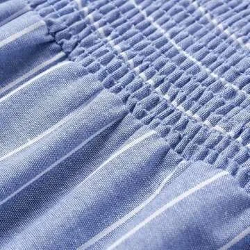 Miessial Women's Striped Linen Midi Dress for Summer Style