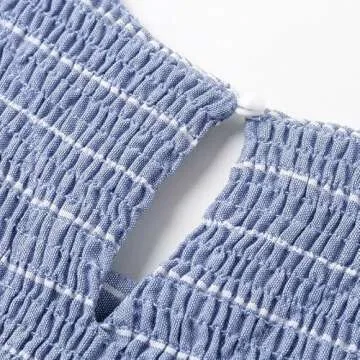 Miessial Women's Striped Linen Midi Dress for Summer Style