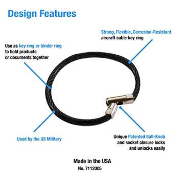 Lucky Line 5" Flex-O-Loc Key Ring - Durable & Versatile