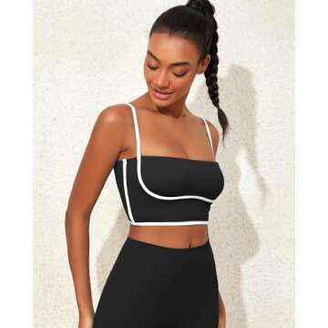 AngiMelo Women's Longline Sports Bra for Ultimate Comfort