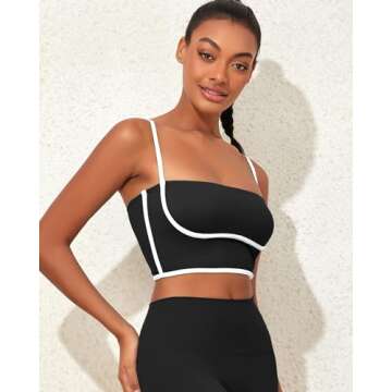 AngiMelo Women's Longline Sports Bra for Ultimate Comfort