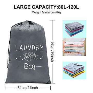 Extra Large Travel Laundry Bags | Durable & Convenient Organization