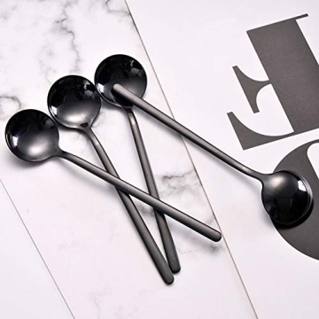 Stylish Set of 8 Mini Espresso Spoons for Coffee and Desserts