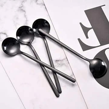 Stylish Set of 8 Mini Espresso Spoons for Coffee and Desserts