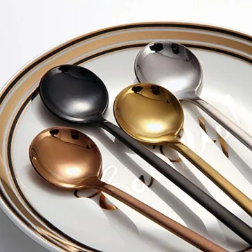 Stylish Set of 8 Mini Espresso Spoons for Coffee and Desserts