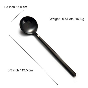 Stylish Set of 8 Mini Espresso Spoons for Coffee and Desserts