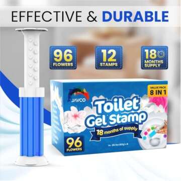JAVCO -96 Flowers- Flower Toilet Gel Stamp | Toilet Scent Fresheners (Mix Scent)