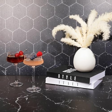 LOUVOR Vintage Coupe Glasses Set of 6 for Elegant Entertaining