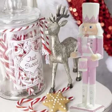 BrichLife 11.8" Tall Wooden Nutcracker Soldier Figure Decoration Traditional Wooden Nutcracker Soldi...