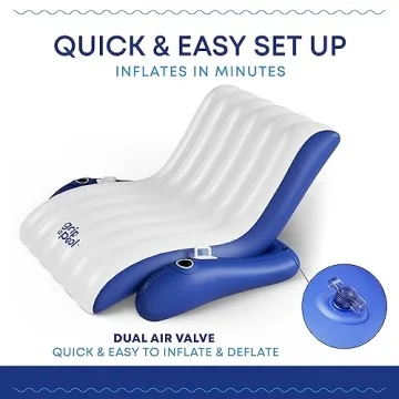 Inflatable Luxury Pool Chair Recliner Float for Adults