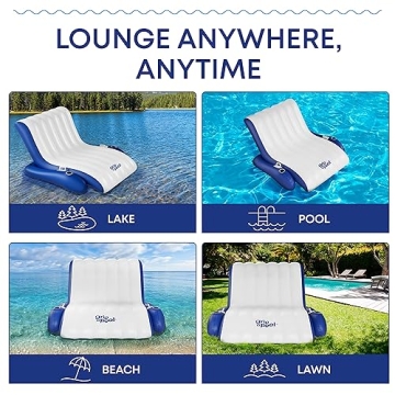 Inflatable Luxury Pool Chair Recliner Float for Adults