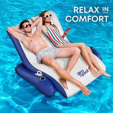 Inflatable Luxury Pool Chair Recliner Float for Adults