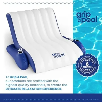 Inflatable Luxury Pool Chair Recliner Float for Adults