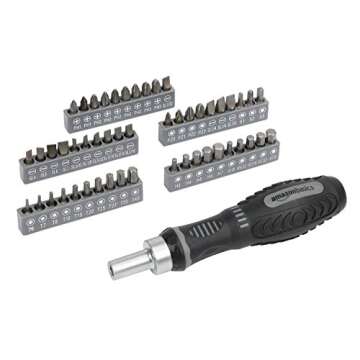 Amazon Basics 115 Piece Home Repair Tool Kit Set With Bag