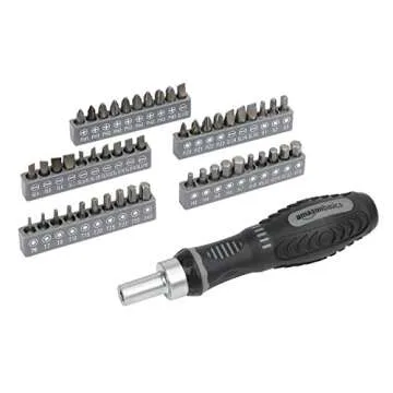 Amazon Basics 115 Piece Home Repair Tool Kit Set With Bag