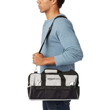 Amazon Basics 115 Piece Home Repair Tool Kit Set With Bag