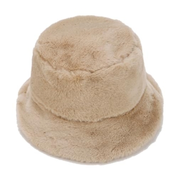 Quanhaigou Faux Fur Bucket Hat for Stylish Warmth in Winter