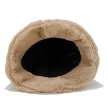 Quanhaigou Faux Fur Bucket Hat for Stylish Warmth in Winter