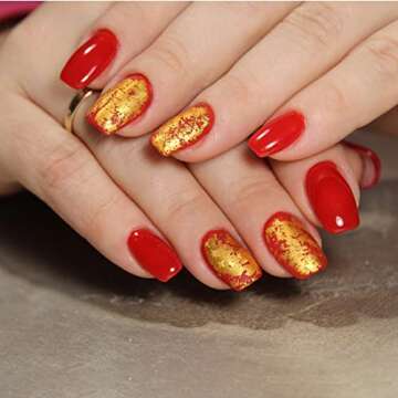 100 Sheets Imitation Gold Leaf for Art, Crafts Decoration, Gilding Crafting, Frames, 5.5 by 5.5 Inches