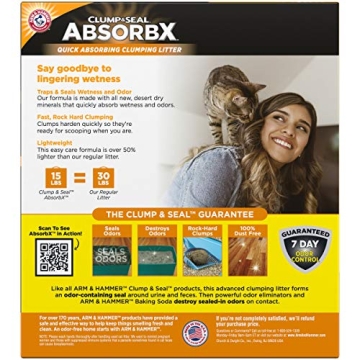 Arm & Hammer Clump & Seal AbsorbX Cat Litter for Multi-Cat Homes