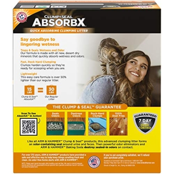 Arm & Hammer Clump & Seal AbsorbX Cat Litter for Multi-Cat Homes