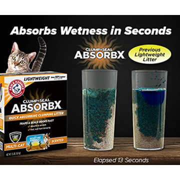 Arm & Hammer Clump & Seal AbsorbX Cat Litter for Multi-Cat Homes