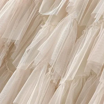 Dirholl Women's Elegant A-Line Tutu Midi Skirt