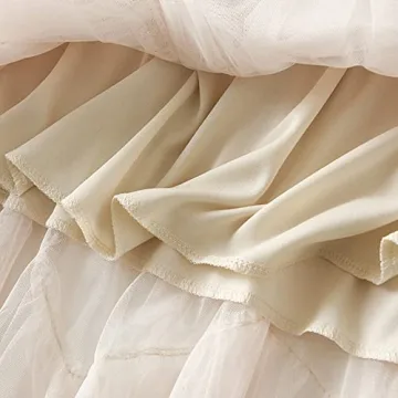 Dirholl Women's Elegant A-Line Tutu Midi Skirt