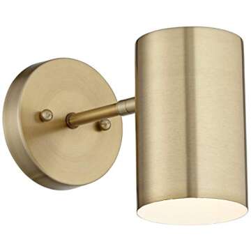 360 Lighting Carla Modern Indoor Adjustable Wall Mount Lamp Polished Brass Metal Hardwired Light Fix...