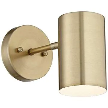 360 Lighting Carla Modern Indoor Adjustable Wall Mount Lamp Polished Brass Metal Hardwired Light Fix...