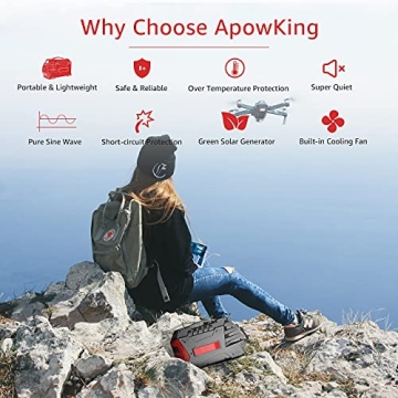 Apowking 500W Portable Power Station for Camping & Travel