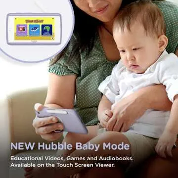 Hubble Nursery Pal Connect Touch 5" Smart HD Baby Monitor with Camera and Audio, Room Temperature Sensor, Pan, Tilt, Zoom, 2-Way Talk, Night Vision, WiFi baby camera with Interactive Education Content