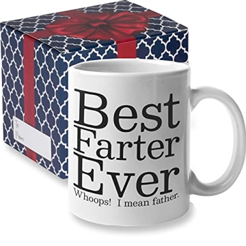 Best Farter Ever Coffee Mug | Funny Gift for Dads | Fun Birthday, Christmas Present from Kids