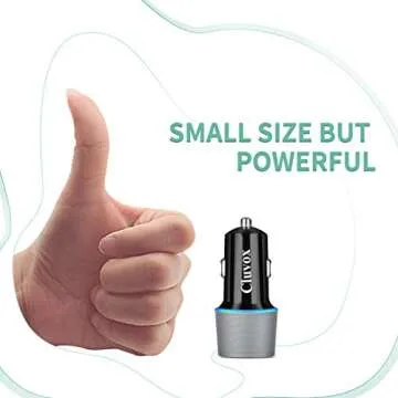 Dual USB Car Charger Adapter, Cluvox 20W Fast Charging for iPhone 16 Pro Max/Plus/15/14/13/12/11/XS/XR/8/SE 2020/iPad 8th/Pro/Air 4/Mini, Google Pixel, Samsung Cigarette USB Charger