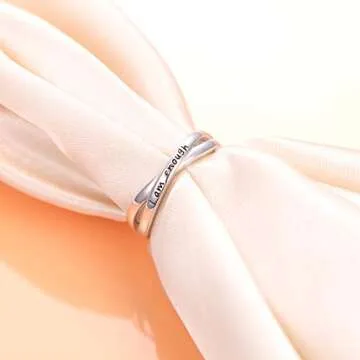 Inspirational Sterling Silver I Am Enough Ring Gift