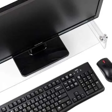 Mind Reader Clear Acrylic Monitor Stand for Ergonomic Comfort