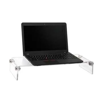 Mind Reader Clear Acrylic Monitor Stand for Ergonomic Comfort