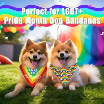 Pride Rainbow Dog Bandanas 2-Piece Set for All Breeds