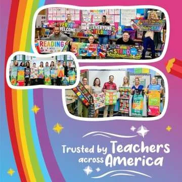 Sproutbrite Educational Posters for Toddlers - Classroom Posters - Playroom Decor - Daycare Classroom Decor - Preschool Home School Essentials - ABC Poster - Kids Posters 11 Charts (Non-Laminated)