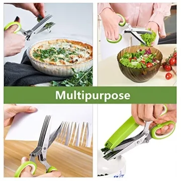 X-Chef Multipurpose 5 Blade Herb Scissors for Efficient Cutting