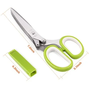 X-Chef Multipurpose 5 Blade Herb Scissors for Efficient Cutting
