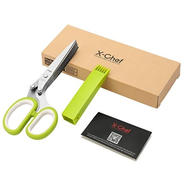 X-Chef Multipurpose 5 Blade Herb Scissors for Efficient Cutting