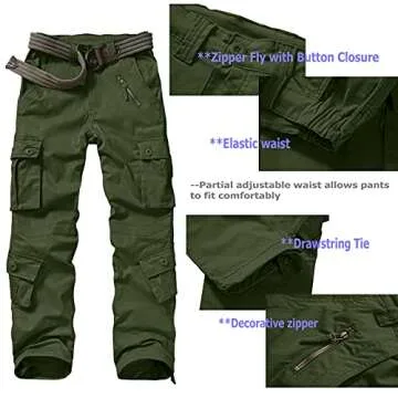 Stylish Women's Cotton Cargo Pants with 8 Pockets