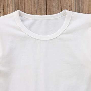 Mubineo Toddler Ruffle Sleeve Cotton T Shirt - Sizes 1T to 6T