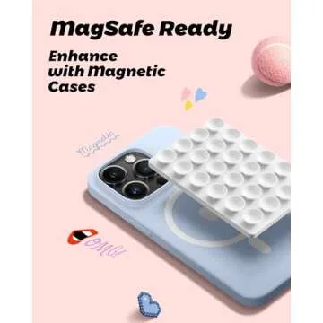 amBand Magnetic Suction Cell Phone Mount, Sticky Grip Double Sided Mirror Window for iPhone Case, Gy...