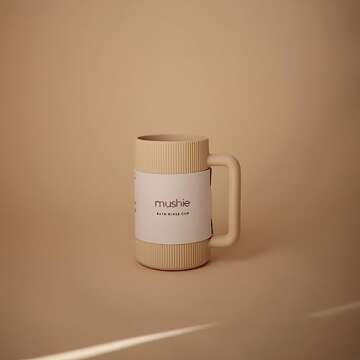 mushie Baby Bath Rinse Cup | 100% Food Grade Silicone | Wash Rinser Cup For Kids (Shifting Sand)