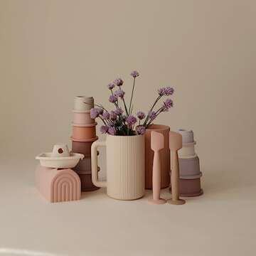 mushie Baby Bath Rinse Cup | 100% Food Grade Silicone | Wash Rinser Cup For Kids (Shifting Sand)