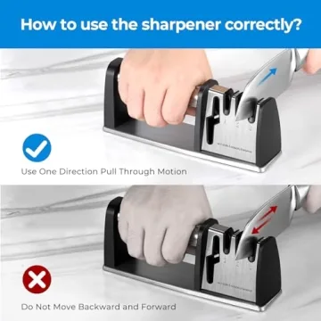4-in-1 Knife Scissors Sharpener Stainless Steel Manual