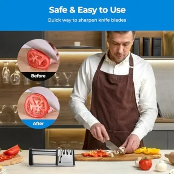 4-in-1 Knife Scissors Sharpener Stainless Steel Manual